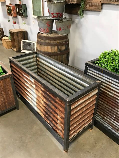 corregated metal garden boxes|corrugated metal above ground planters.